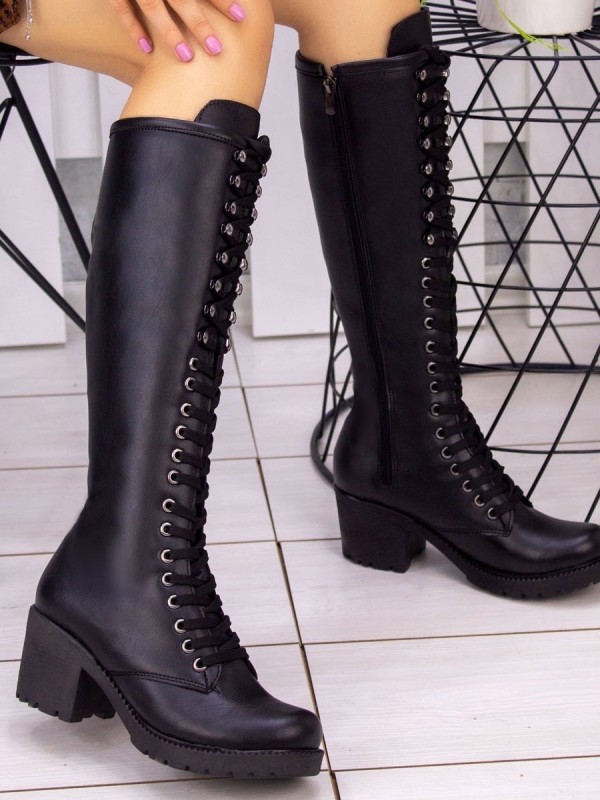 Robina Siyah Cilt Çizme