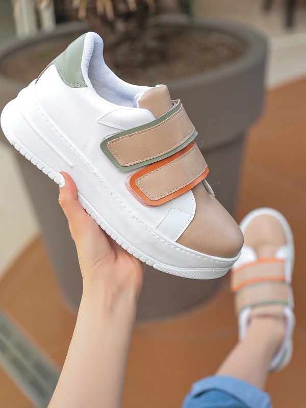 Marx Krem Cilt Spor Ayakkabı