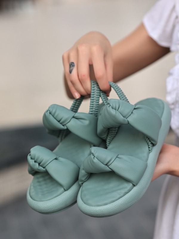 Ecet Mint Yeşili Cilt Sandalet