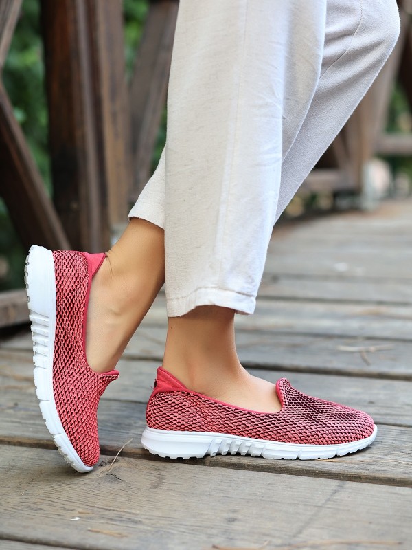 Enox Fuşya Streş Babet Ayakkabı