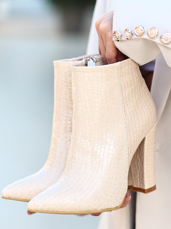 Loora Ten Rugan Desenli Topuklu Bot