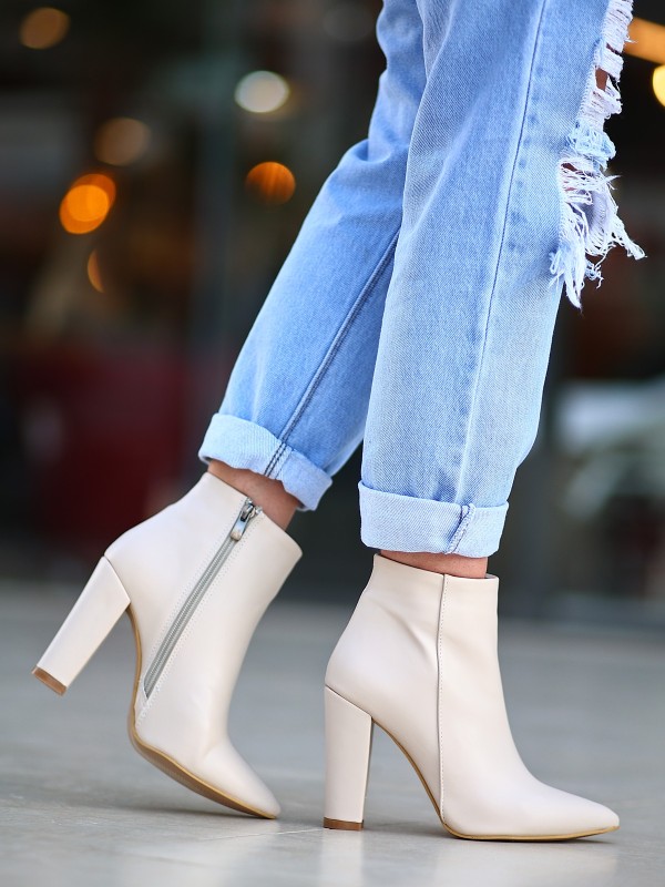 Loora Ten Cilt Topuklu Bot