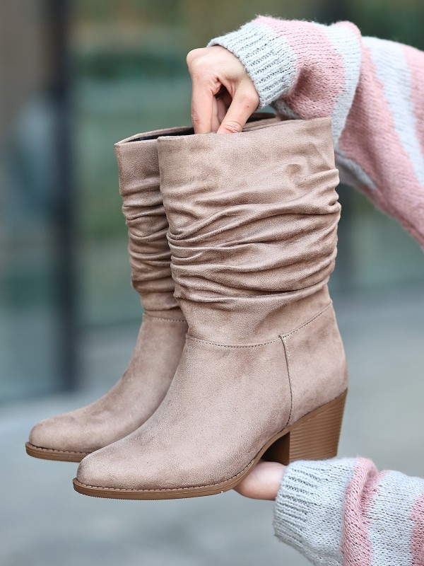 Dior Vizon Süet Topuklu Bot