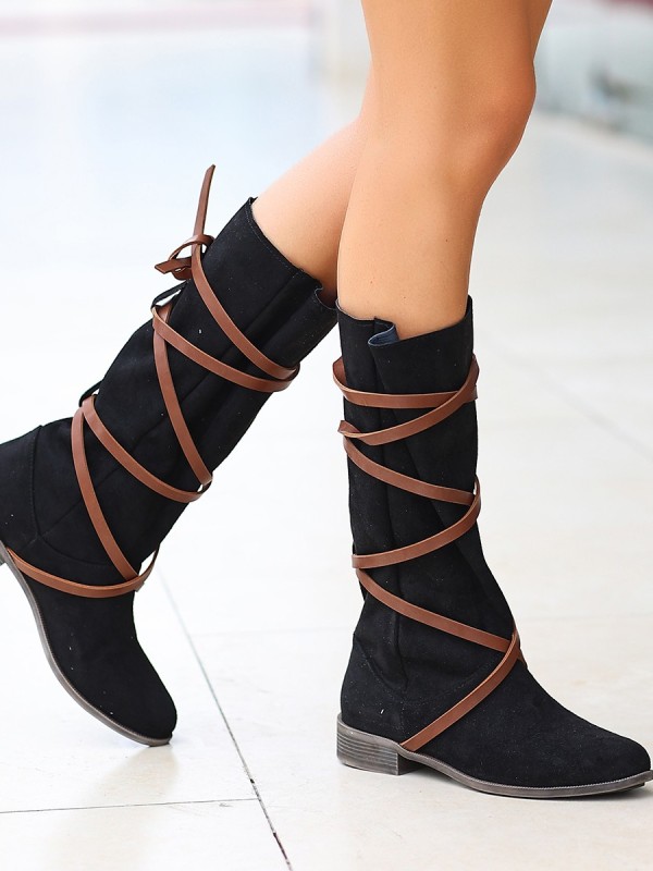 Clae Siyah Süet Çizme