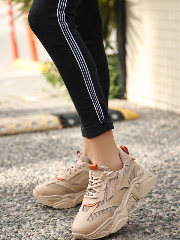 Dica Nude Cilt Bağcıklı Spor Ayakkabı