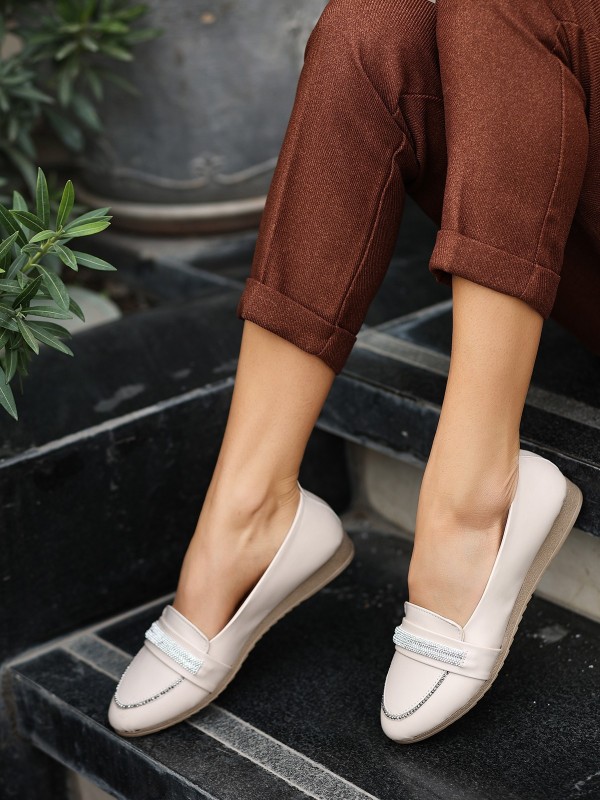 Senda Bej Cilt Babet Ayakkabı