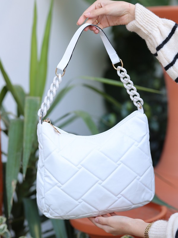 Elien Beyaz Cilt Çanta