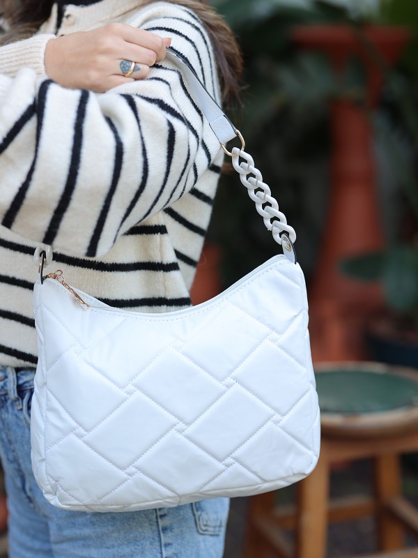 Elien Beyaz Cilt Çanta