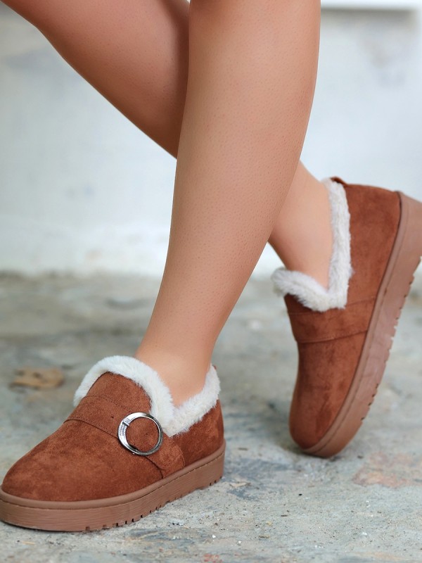 Tote Taba Süet Babet Ayakkabı