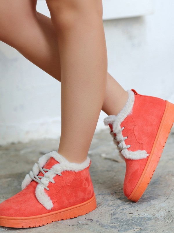 Simya Turuncu Süet Bağcıklı Bot