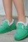Tote Yeşil Süet Babet Ayakkabı