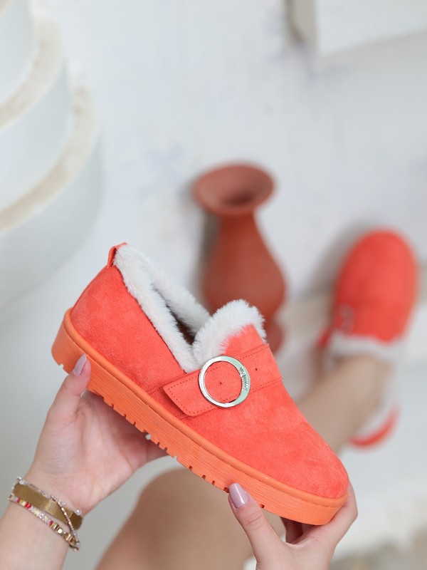 Tote Turuncu Süet Babet Ayakkabı Tote Turuncu Süet Babet Ayakkabı