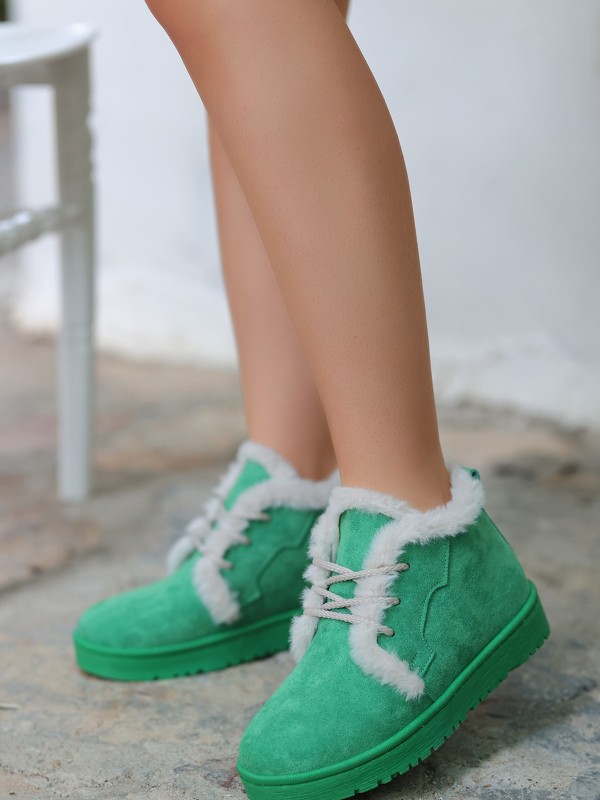 Simya Yeşil Süet Bağcıklı Bot