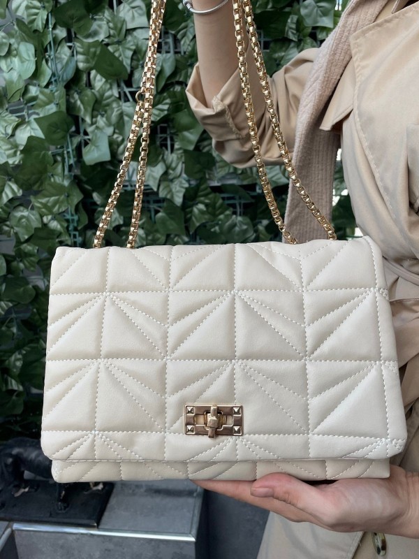 Larsa Bej Cilt Çanta