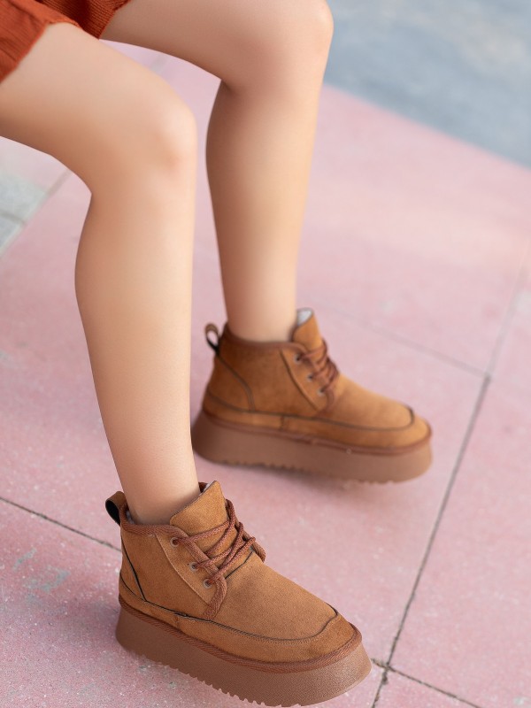 Davina Taba Süet Bağcıklı Bot