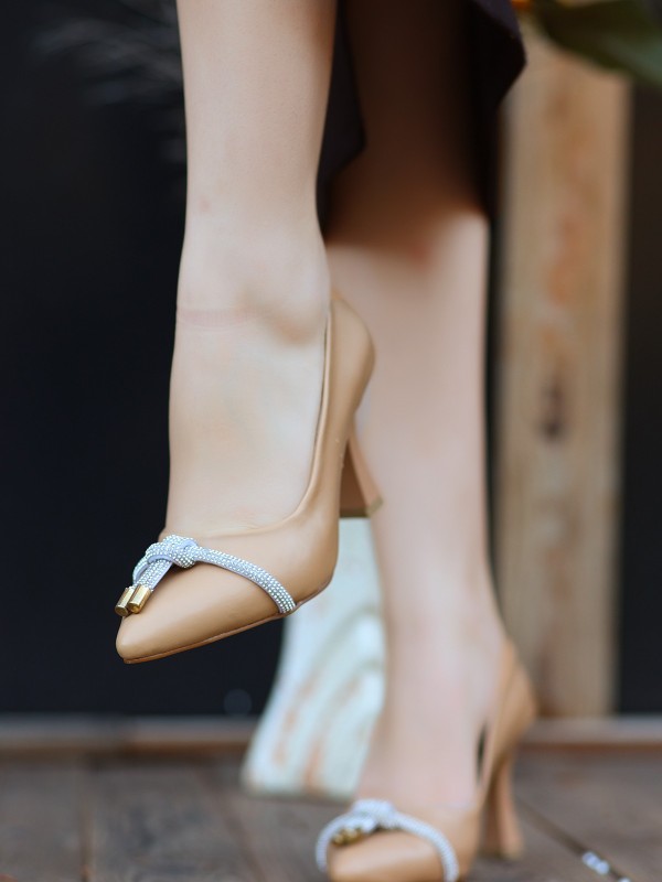 Polina Nude Cilt Stiletto Ayakkabı