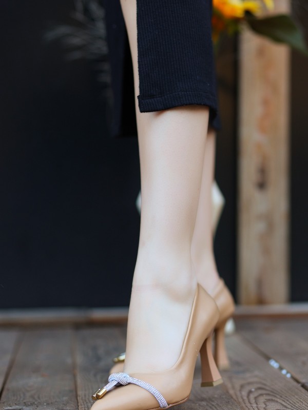 Polina Nude Cilt Stiletto Ayakkabı