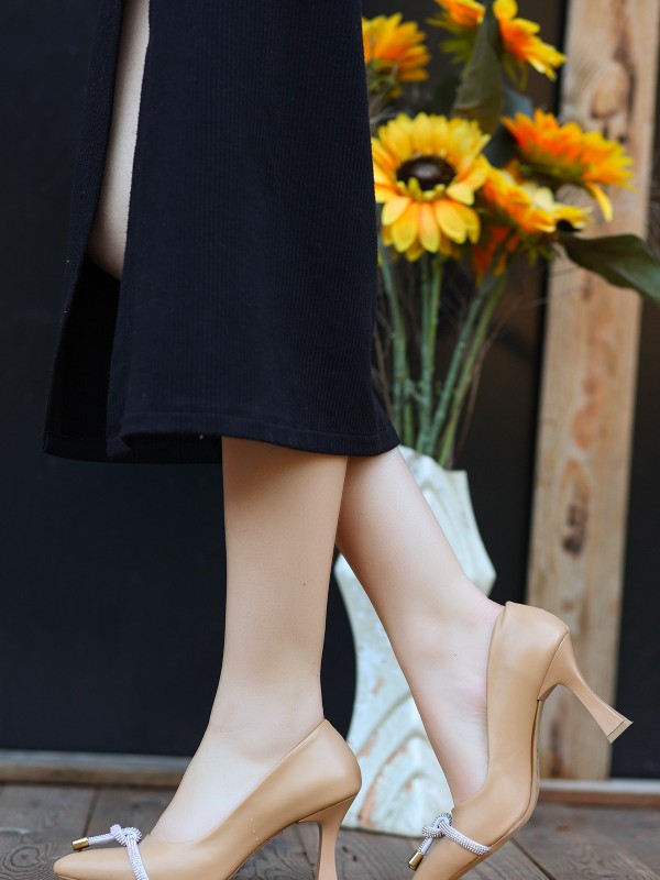 Polina Nude Cilt Stiletto Ayakkabı