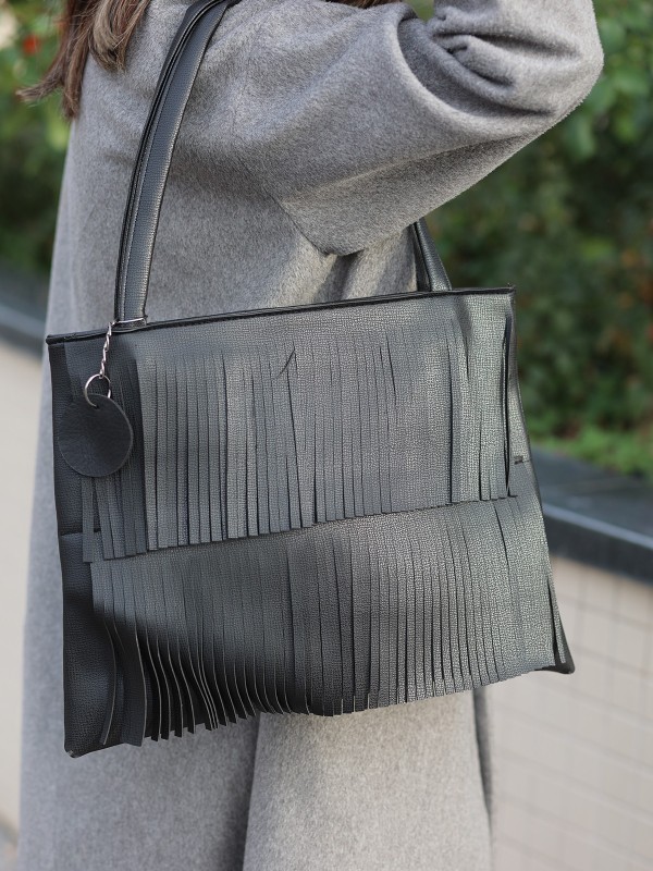 Zoey Siyah Cilt Kol Çantası