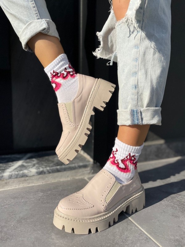 Hote Bej Rugan Oxford Ayakkabı