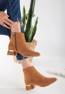 Joji Taba Süet Topuklu Bot