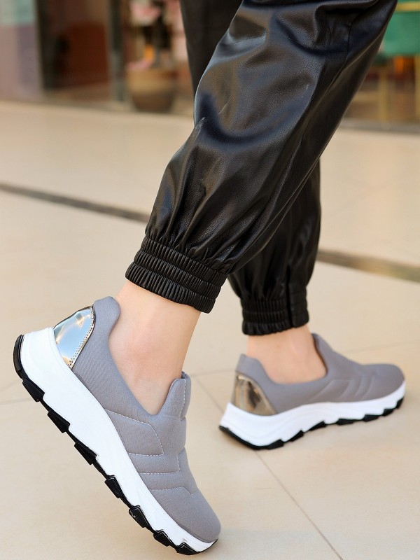 Krista Gri Streç Spor Ayakkabı Krista Gri Streç Spor Ayakkabı