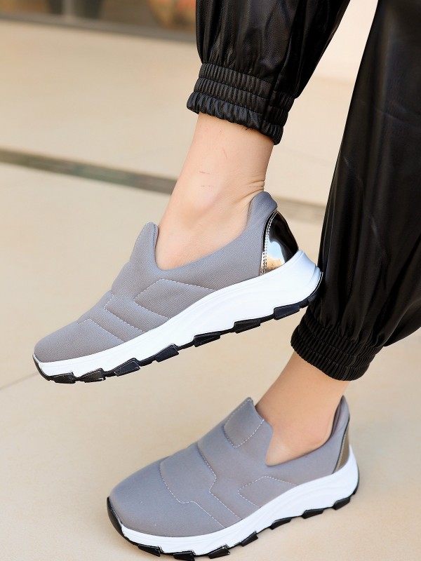Krista Gri Streç Spor Ayakkabı Krista Gri Streç Spor Ayakkabı