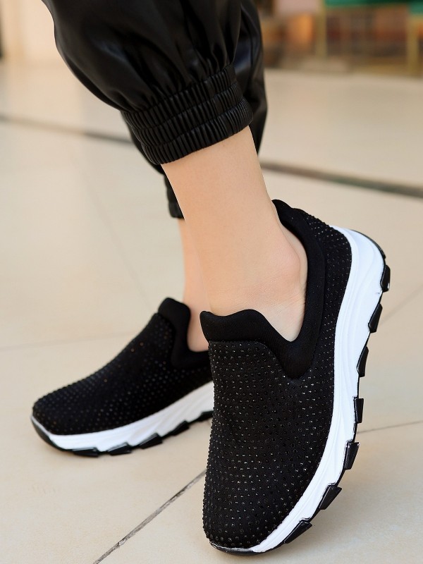 Mıry Siyah Streç Spor Ayakkabı