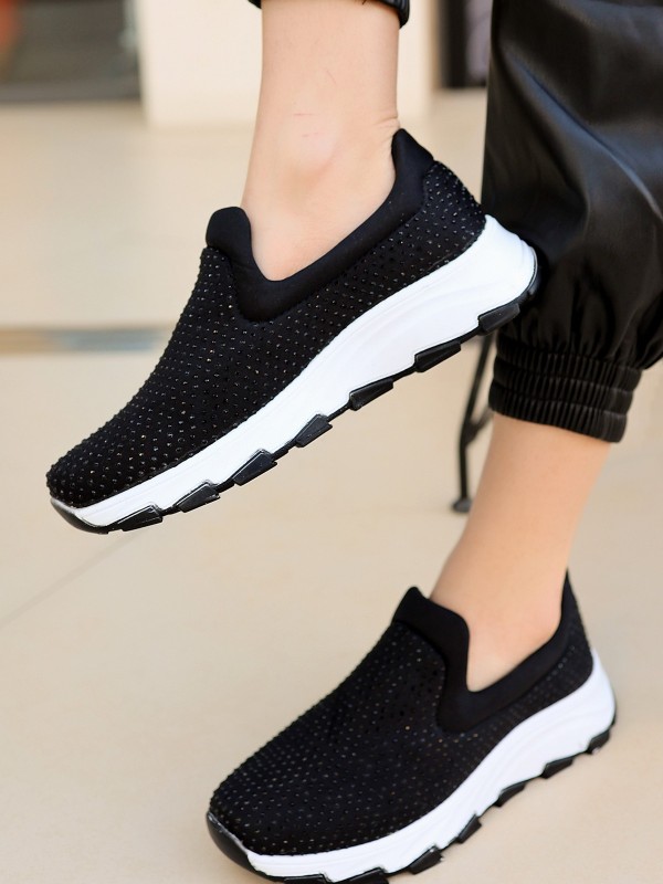 Mıry Siyah Streç Spor Ayakkabı