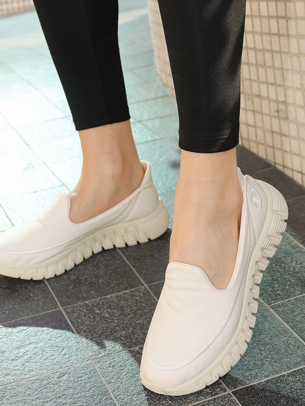 Zlata Bej Cilt Babet Ayakkabı Zlata Bej Cilt Babet Ayakkabı