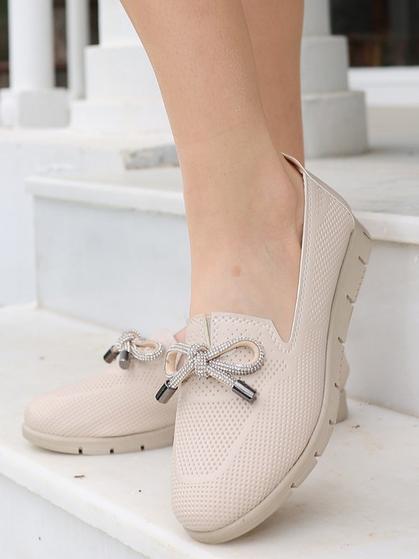 Elco Nude Cilt Babet Ayakkabı