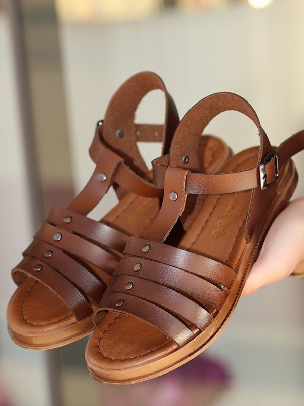 Jikto Taba Deri Sandalet