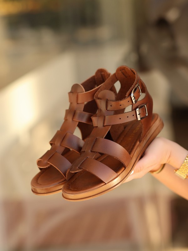 Kamila Taba Deri Sandalet