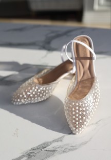 Zual Beyaz Cilt Topuklu Ayakkabı Zual Beyaz Cilt Topuklu Ayakkabı