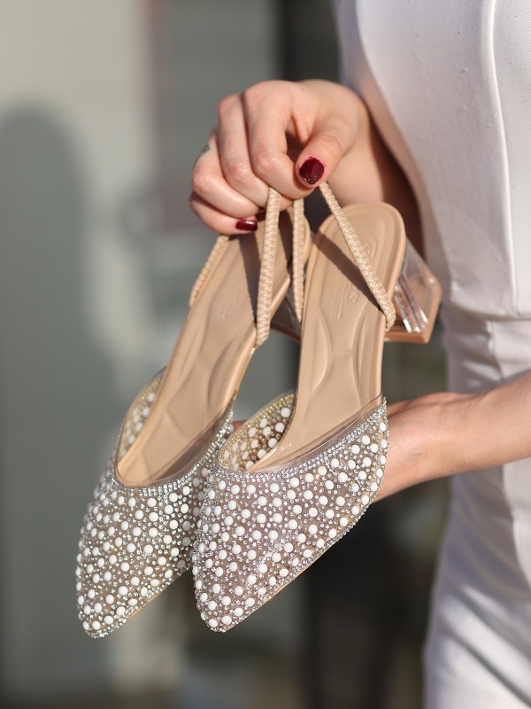 Zual Nude Cilt Topuklu Ayakkabı