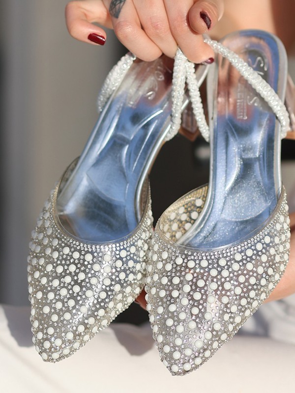 Zual Gri Cilt Topuklu Ayakkabı