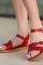 Koni Kırmızı Deri Sandalet