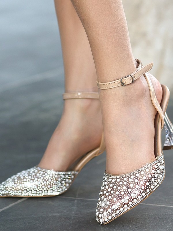 Jayla Nude Cilt Şeffaf Topuklu Ayakkabı