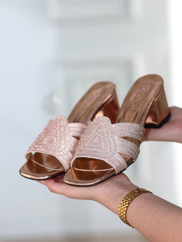 Enda Bakır Rugan Topuklu Terlik