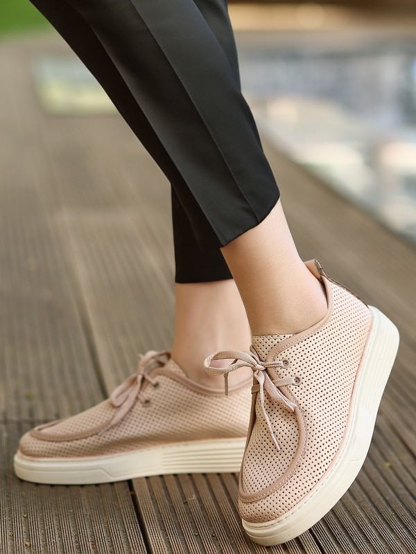 Olse Nude Cilt Bağcıklı Spor Ayakkabı