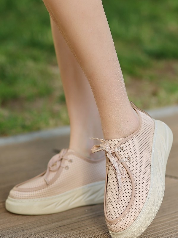 Freya Nude Cilt Bağcıklı Spor Ayakkabı