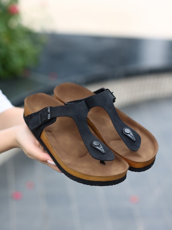 Aksar Siyah Nubuk Parmak Arası Terlik