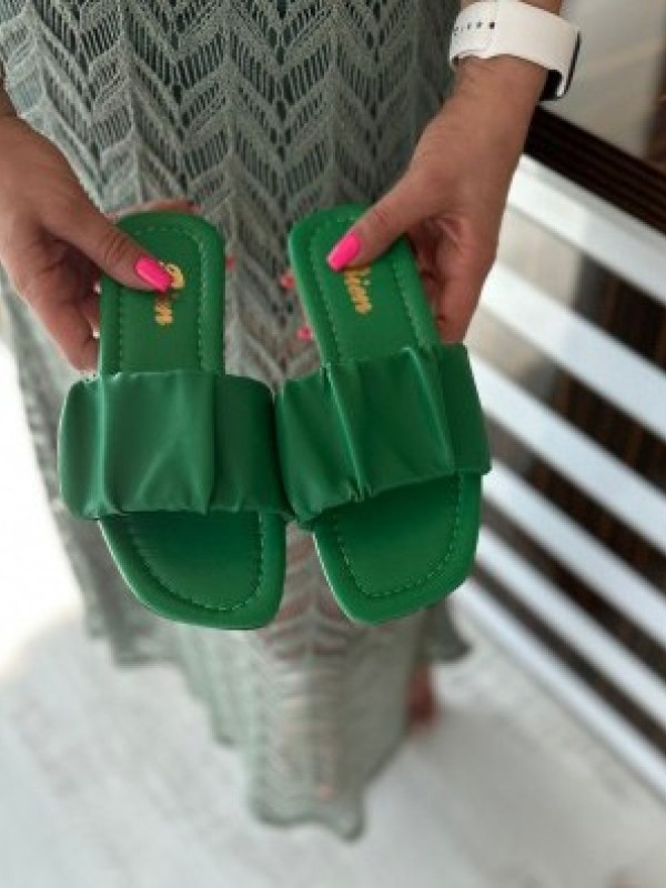 Nanta Yeşil Cilt Terlik