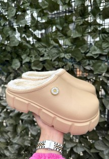 Penda Bej Dolgu Topuk Terlik