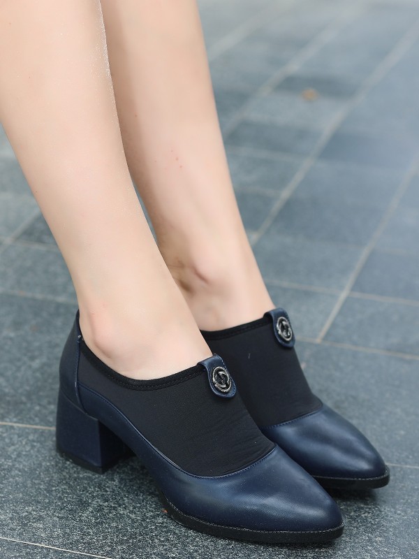 Jeen Lacivert Cilt Topuklu Ayakkabı