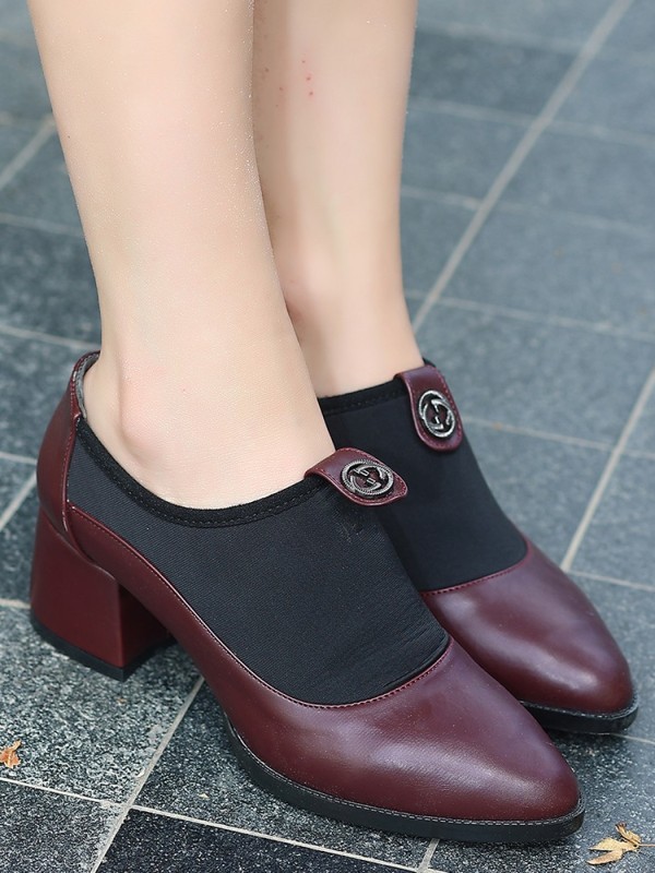 Jeen Bordo Cilt Topuklu Ayakkabı