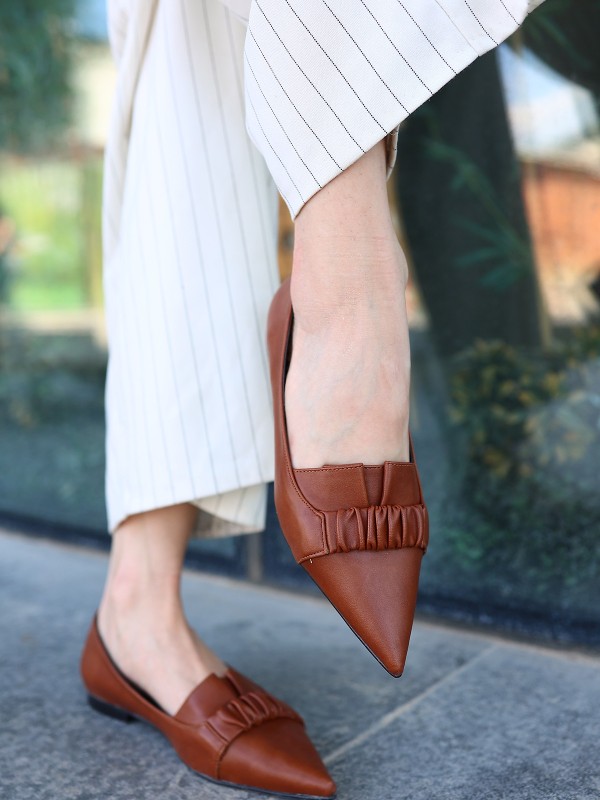 Mirga Taba Cilt Topuklu Ayakkabı