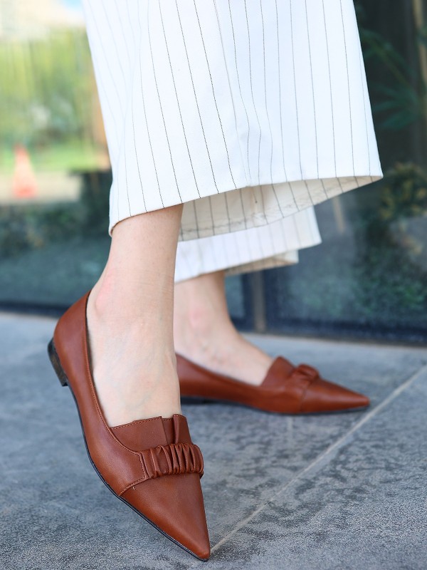 Mirga Taba Cilt Topuklu Ayakkabı