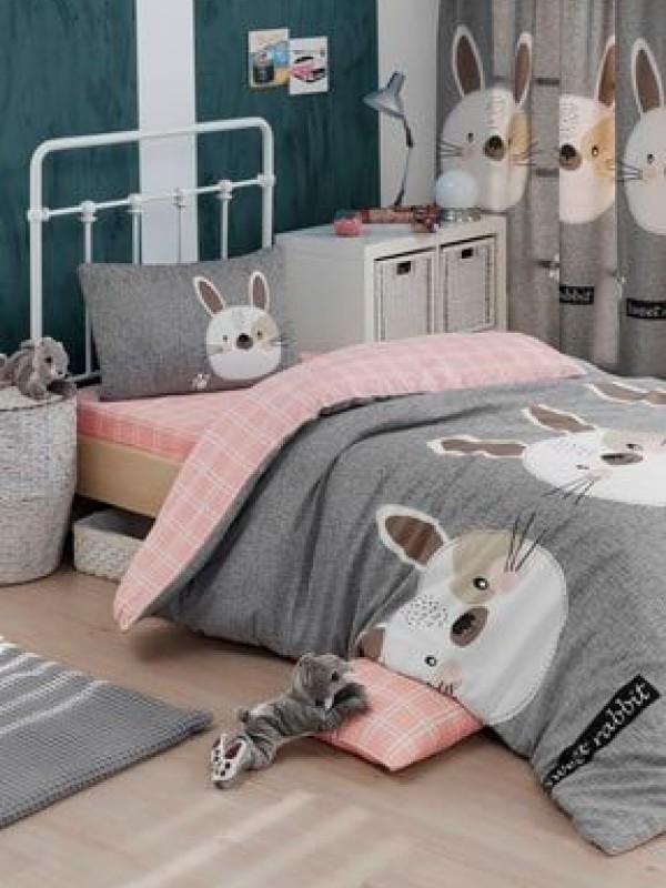 Eponj HomeKolay Ütülenir Nevresim Takımı Tek Kişilik Tavşancık A