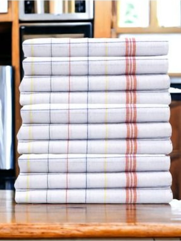 Fancy & FunBulaşık Kurulama Bezi. %100 Pamuk 10 Adet 1 Paket,Beyaz/Turuncu /Pembe/Mavi/Haki( 50x70 cm )